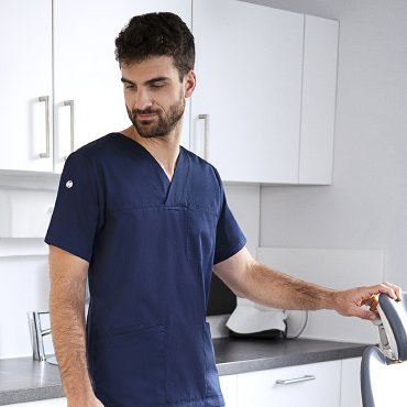 Casaca sanitaria reciclada manga corta unisex KS 65 Casaca sanitaria reciclada manga corta unisex KS 65
