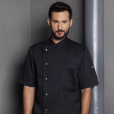 Chaqueta de chef manga corta unisex JM 15 Chaqueta de chef manga corta unisex JM 15