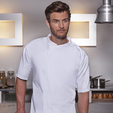 Camisa de chef manga corta hombre Bjm 3 Camisa de chef manga corta hombre Bjm 3