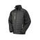 Chaqueta softshell acolchada reciclada unisex R237x. Color black/lime.