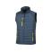 Chaleco softshell acolchada reciclada unisex R238x. Color navy/yellow.