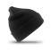 Gorro con vuelta reciclado Rc933x. Color black.