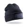 Gorro con vuelta reciclado Rc927x. Color navy.