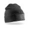 Gorro con vuelta reciclado Rc927x. Color black.