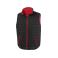 Chaleco acolchado reciclado hombre R239x. Color black/red.