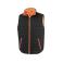 Chaleco acolchado reciclado hombre R239x. Color black/orange.