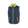 Chaleco acolchado reciclado hombre R239x. Color navy/lime.