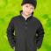 Chaqueta softshell 2 capas reciclada niño R901j/y. Color black.