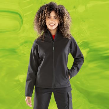 Chaqueta softshell con capucha reciclada mujer R911f Chaqueta softshell con capucha reciclada mujer R911f