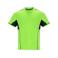 Equipación de fútbol niño Boca Kids. Color verde flúor/azul marino.