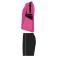 Equipación de fútbol niño Boca Kids. Color rosa rosa/negro.