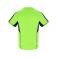 Equipación de fútbol niño Boca Kids. Color verde flúor/azul marino.
