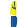 Equipación de fútbol niño Boca Kids. Color amarillo/royal.