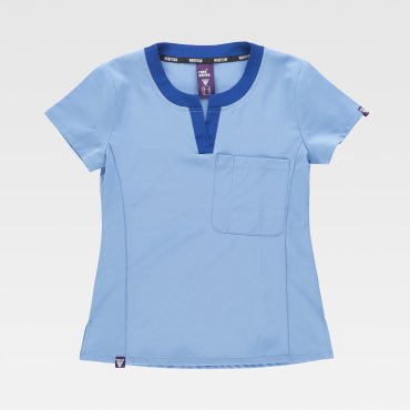 Casaca sanitaria manga corta strech mujer B6953 Casaca sanitaria manga corta strech mujer B6953