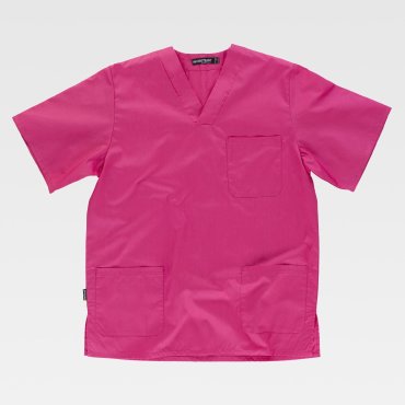 Casaca sanitaria manga corta barata unisex B9200 Casaca sanitaria manga corta barata unisex B9200