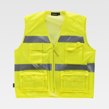 Chaleco reflectante alta visibilidad ligero multibolsillos unisex C3647 Chaleco reflectante alta visibilidad ligero multibolsillos unisex C3647