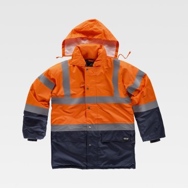 Parka alta visibilidad con capucha combinada unisex C3710 Parka alta visibilidad con capucha combinada unisex C3710