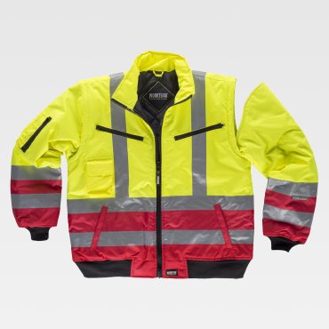 Cazadora alta visibilidad mangas desmontable unisex C3740 Cazadora alta visibilidad mangas desmontable unisex C3740