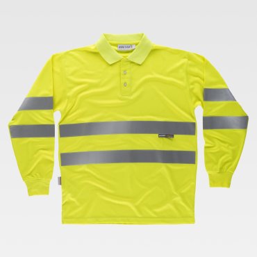 Polo alta visibilidad manga larga unisex C3833 Polo alta visibilidad manga larga unisex C3833