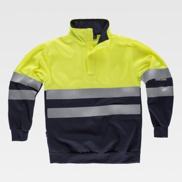 Sudadera alta visibilidad media cremallera unisex C3839 Sudadera alta visibilidad media cremallera unisex C3839