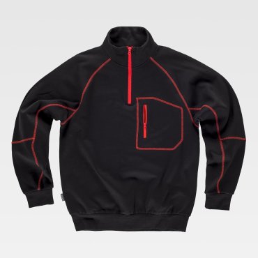 Sudadera media cremallera con costuras combinadas unisex C9800 Sudadera media cremallera con costuras combinadas unisex C9800