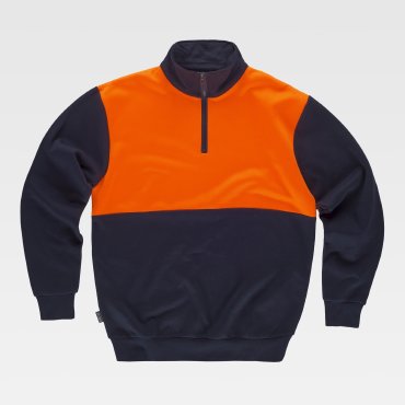 Sudadera alta visibilidad media cremallera combinada unisex C9840 Sudadera alta visibilidad media cremallera combinada unisex C9840