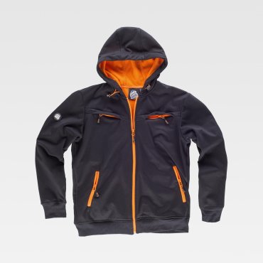 Chaqueta softshell laboral con capucha unisex S9482 Chaqueta softshell laboral con capucha unisex S9482