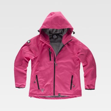 Chaqueta softshell con capucha combinada mujer S9494 Chaqueta softshell con capucha combinada mujer S9494