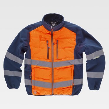 Chaqueta softshell alta visibilidad acolchada unisex S9605 Chaqueta softshell alta visibilidad acolchada unisex S9605