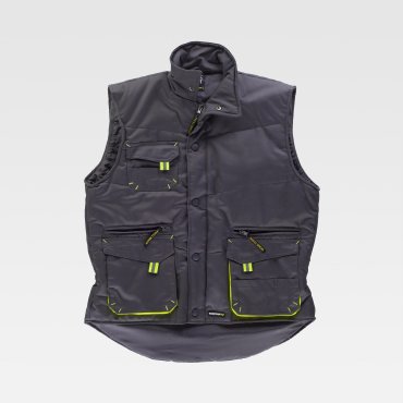 Chaleco de trabajo acolchado multibolsillos unisex WF1680 Chaleco de trabajo acolchado multibolsillos unisex WF1680