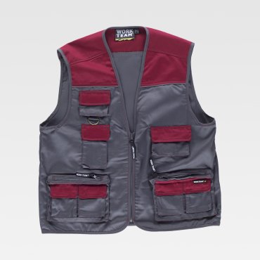 Chaleco de trabajo ligero multibolsillos unisex WF1854 Chaleco de trabajo ligero multibolsillos unisex WF1854