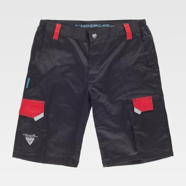 Pantalón de trabajo corto multibolsillos combinado unisex WF2817 Pantalón de trabajo corto multibolsillos combinado unisex WF2817