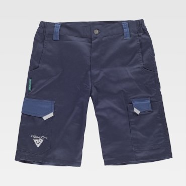 Pantalón de trabajo corto multibolsillos combinado unisex WF2817 Pantalón de trabajo corto multibolsillos combinado unisex WF2817