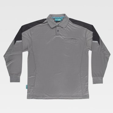 Polo de trabajo manga larga con bolsillo unisex WF2852 Polo de trabajo manga larga con bolsillo unisex WF2852