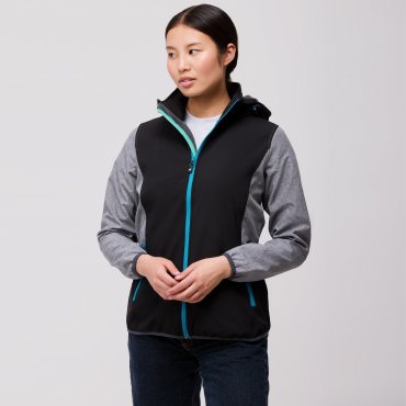 Softshell con capucha combinado mujer Combi Tri Hood