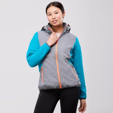 Softshell con capucha combinado mujer Combi Tri Hood 2