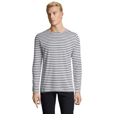 Camiseta de rayas manga larga hombre Marine Camiseta de rayas manga larga hombre Marine