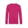 Sudadera orgánica unisex Organic crew neck. Color magenta pink.