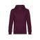 Sudadera con capucha unisex King. Color dark cherry.