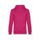Sudadera con capucha unisex King. Color magenta pink.