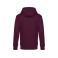 Sudadera con capucha y cremallera unisex King. Color dark cherry.