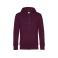 Sudadera con capucha y cremallera unisex King. Color dark cherry.