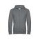 Sudadera con capucha y cremallera unisex King. Color heather mid grey.
