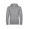 Sudadera con capucha y cremallera unisex King. Color heather grey.