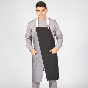 Delantal con peto combinado