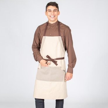 Delantal con peto combinado