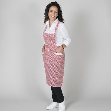 Delantal con peto Vichy