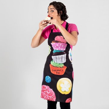 Delantal con peto estampado Cupcakeâ´s Fan