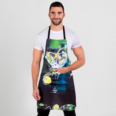 Delantal con peto estampado Gintonic