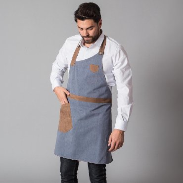 Delantal con peto combinado Antelina Combinado